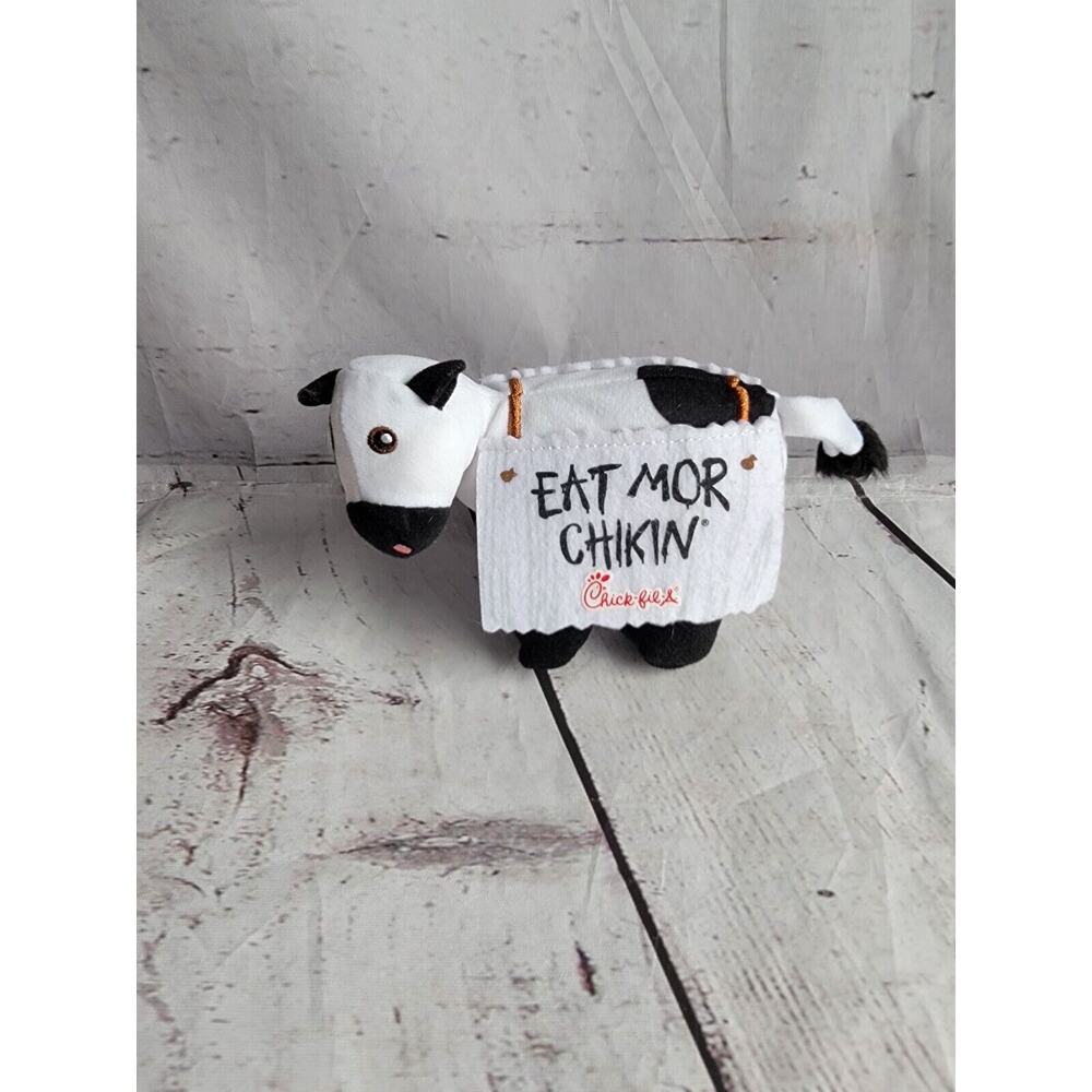Chick Fil A 4" Cow Plush Stuffed Animal Eat Mor Chikin 2019 Advertising Toy